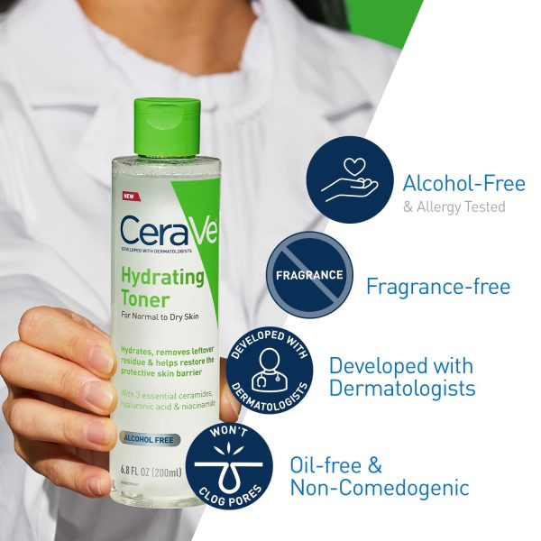 LOTION TONIQUE HYDRATANTE CERAVE ACIDE HYALURONIQUE NIACINAMIDE ET CERAMIDES