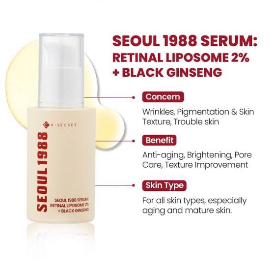 SÉOUL 1988 SÉRUM ANTI ÂGES RETINAL LIPOSOME 2% + BLACK GINSENG