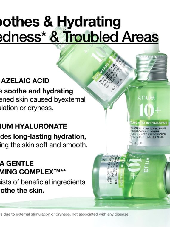 ANUA SÉRUM AZELAIC ACID 10 HYALURON ANTI IMPERFECTIONS ROUGEURS TÂCHES