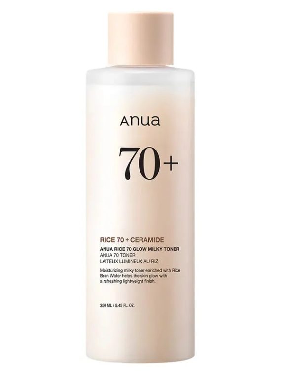 ANUA RICE 70 GLOW MILKY TONER TONIQUE ÉCLAIRCISSANT AU LAIT DE RIZ