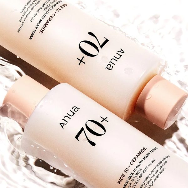 ANUA RICE 70 GLOW MILKY TONER TONIQUE ÉCLAIRCISSANT AU LAIT DE RIZ