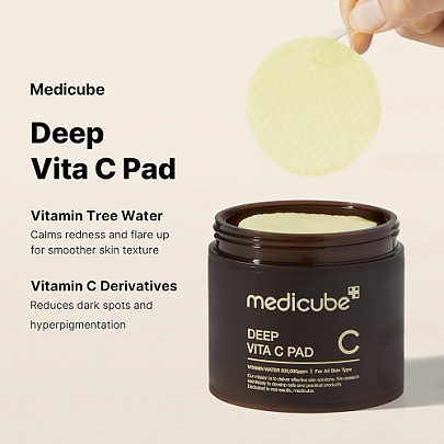 MEDICUBE DEEP VITA C PAD EXFOLIANT ÉCLAT ANTI TÂCHES