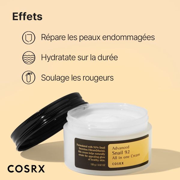 COSRX ADVANCED SNAIL MUCIN CREAM Crème hydratante réparatrice  à la mucine d’escargot