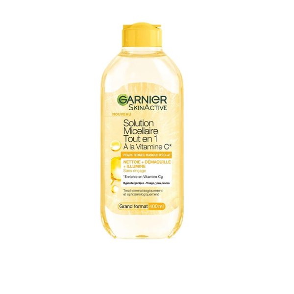 GARNIER SOLUTION MICELLAIRE À LA VITAMINE C : Nettoyage et Éclat Facial