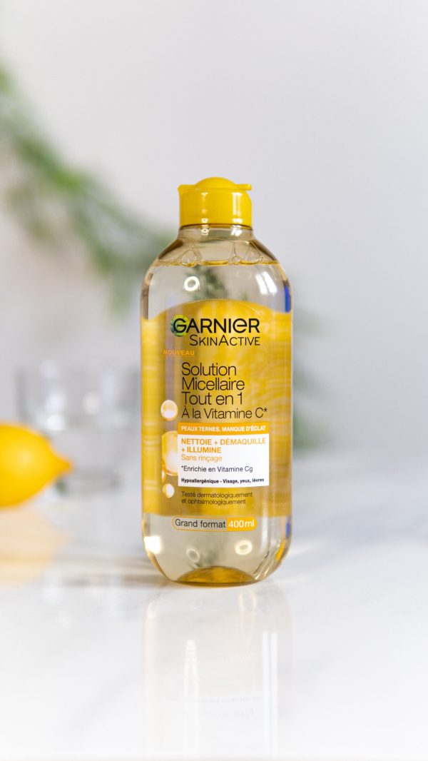 GARNIER SOLUTION MICELLAIRE À LA VITAMINE C : Nettoyage et Éclat Facial