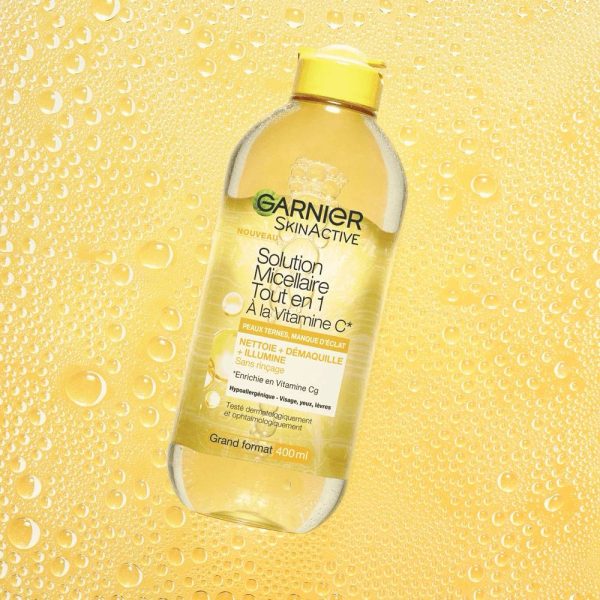 GARNIER SOLUTION MICELLAIRE À LA VITAMINE C : Nettoyage et Éclat Facial