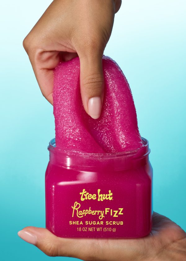 TREE HUT GOMMAGE AU SUCRE DE KARITE PÉTILLANT À LA FRAMBOISE RASPBERRY FIZZ