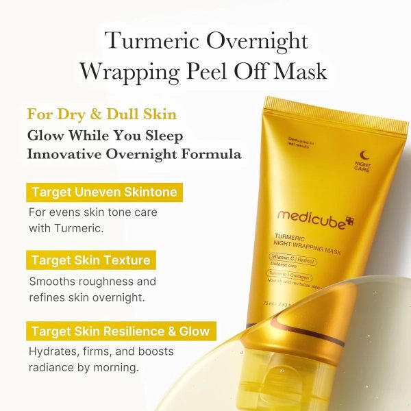 MEDICUBE MASQUE DE NUIT AU CURCUMA ET A L’ACIDE KOJIQUE