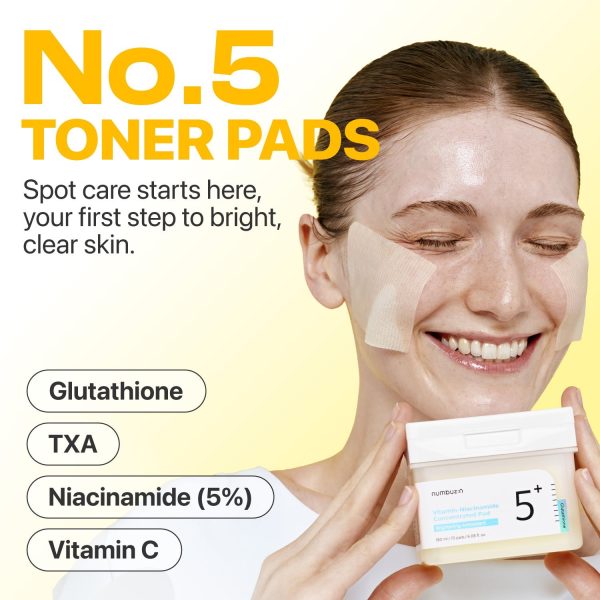 NUMBUZIN N°5 GLUTATHION - VITAMIN - NIACINAMIDE CONCENTRED PADS TONIQUES