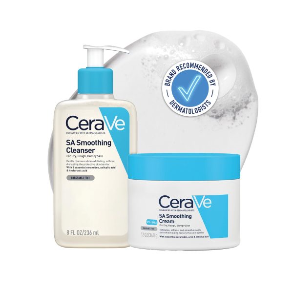 DUO CERAVE SA SMOOTHING CLEANSER / Peau Rugueuse / Peau de Fraise