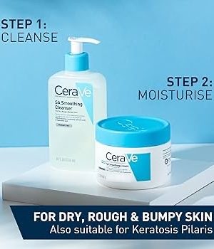 DUO CERAVE SA SMOOTHING CLEANSER / Peau Rugueuse / Peau de Fraise